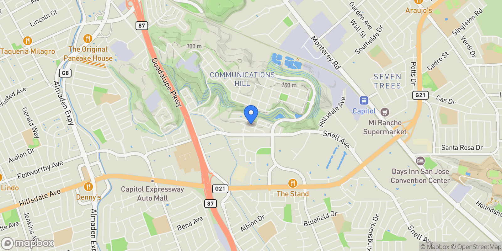 Map showing 465 Tower Hill Avenue, San Jose, California, United States.