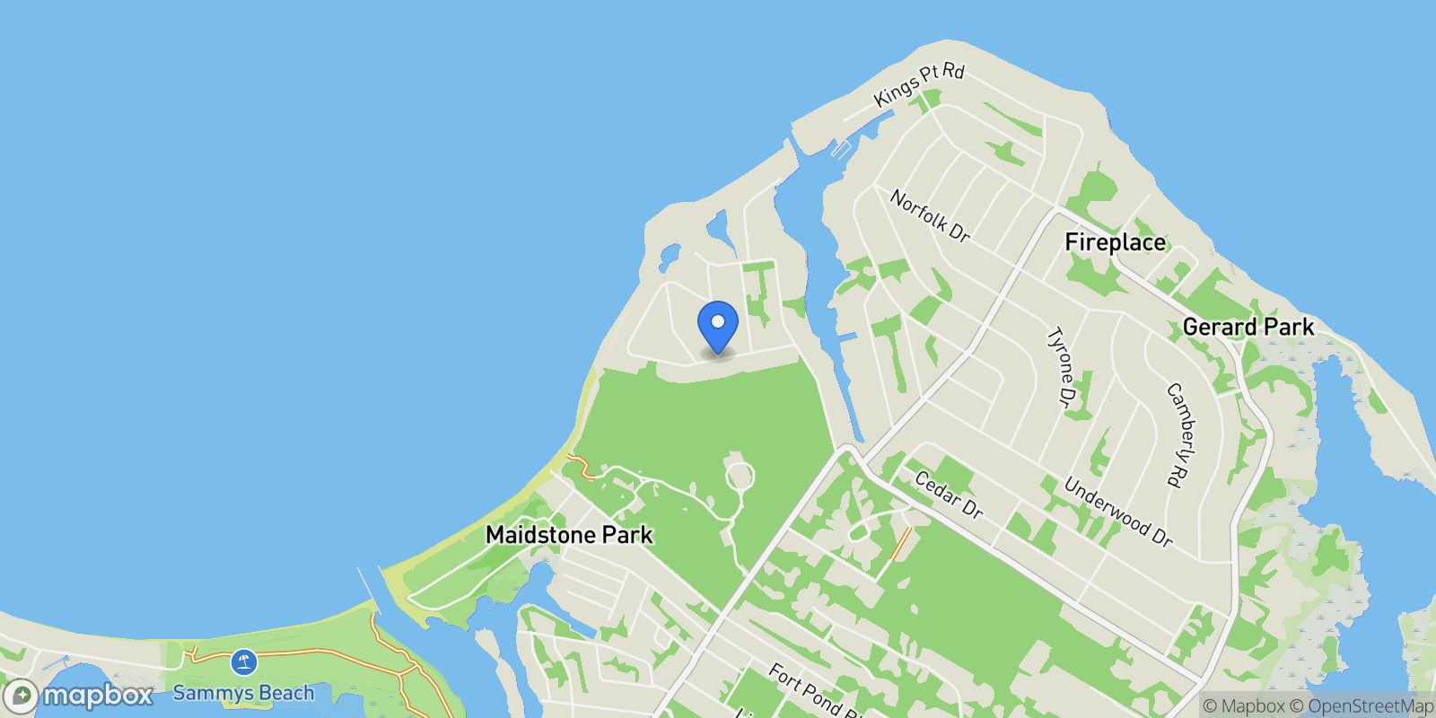 Map showing Runnymeade Drive, Springs, New York, United States.
