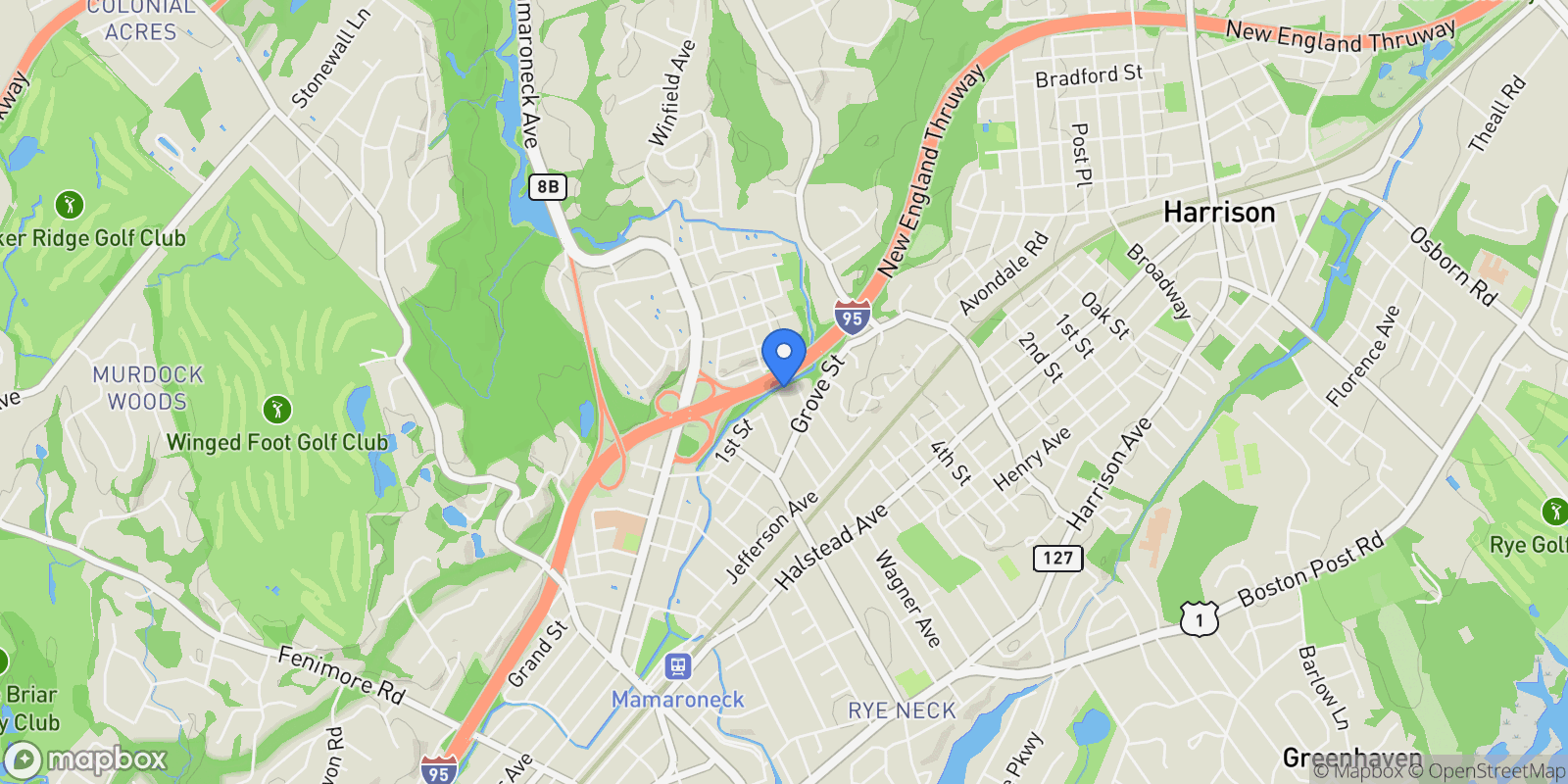 Map showing 737 Bradley Street, Mamaroneck, NY 10543, Mamaroneck, New York, United States.