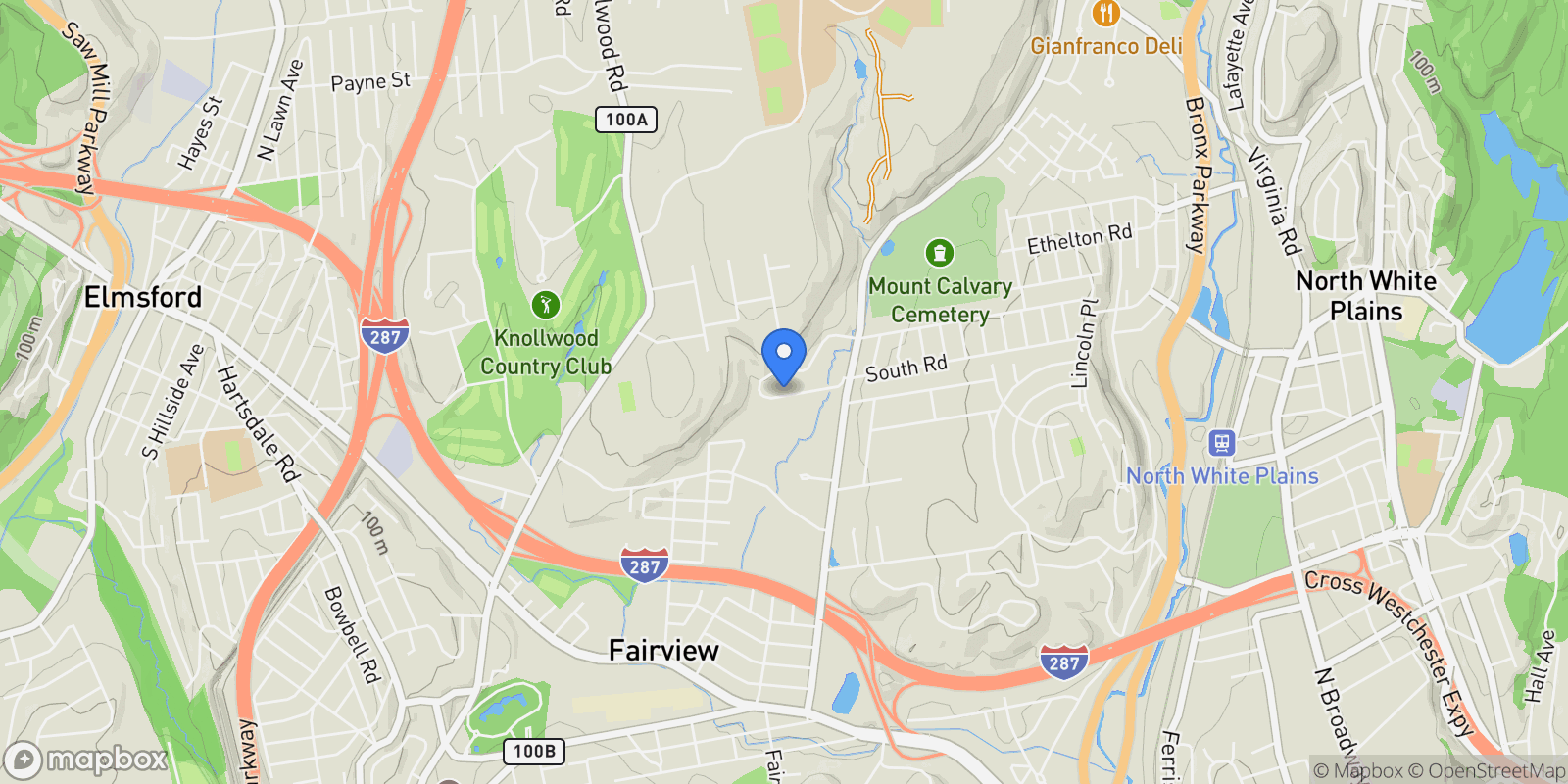 Map showing 12 Granada Crescent 20, White Plains, NY 10603, White Plains, New York, United States.
