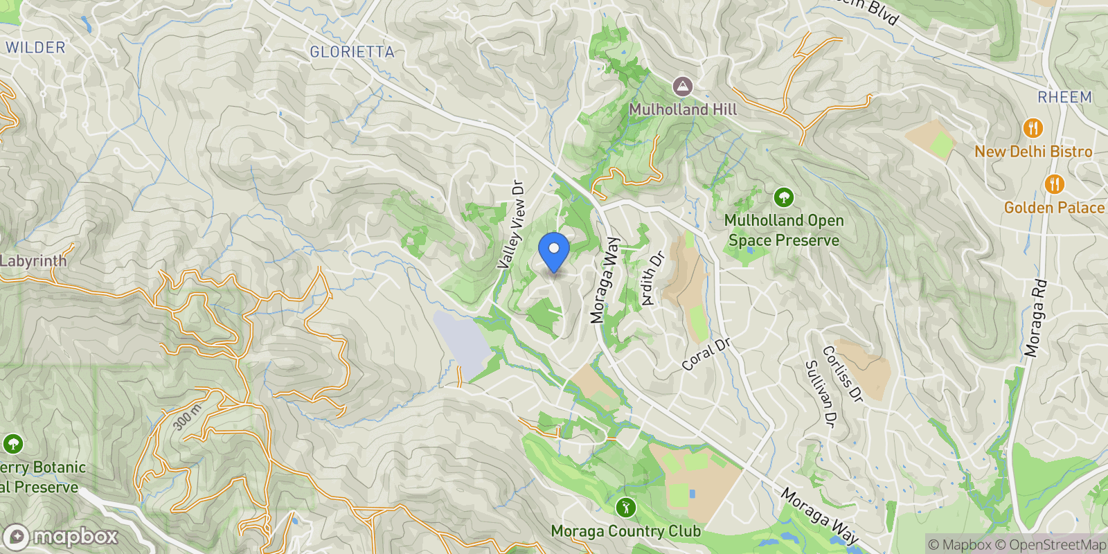 Map showing 33 Altamount Drive, Orinda, California, United States.