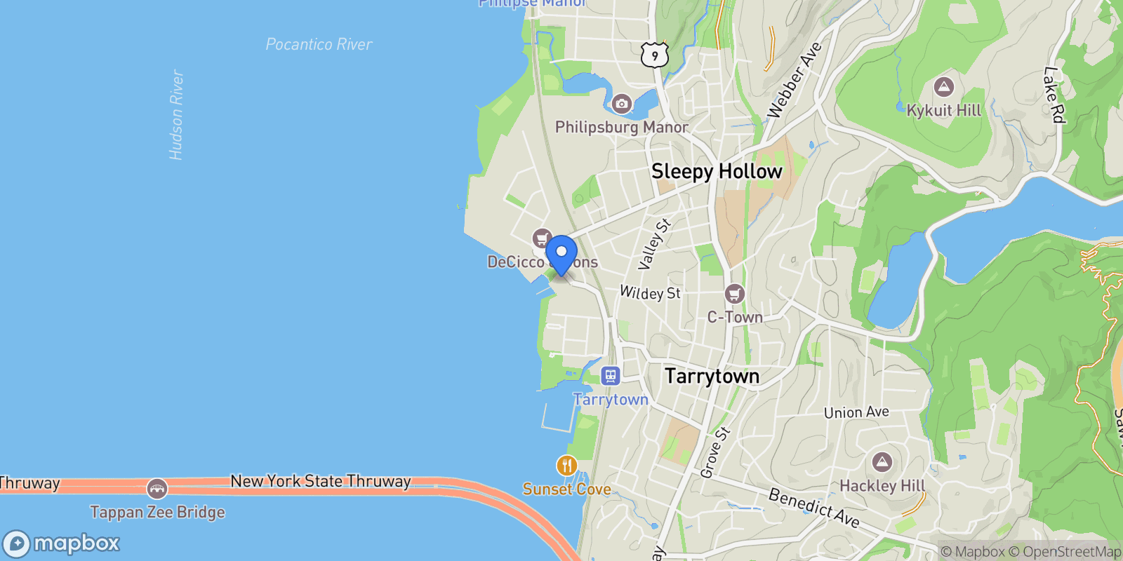Map showing 11 River Street 412, Sleepy Hollow, NY 10591, Sleepy Hollow, New York, United States.