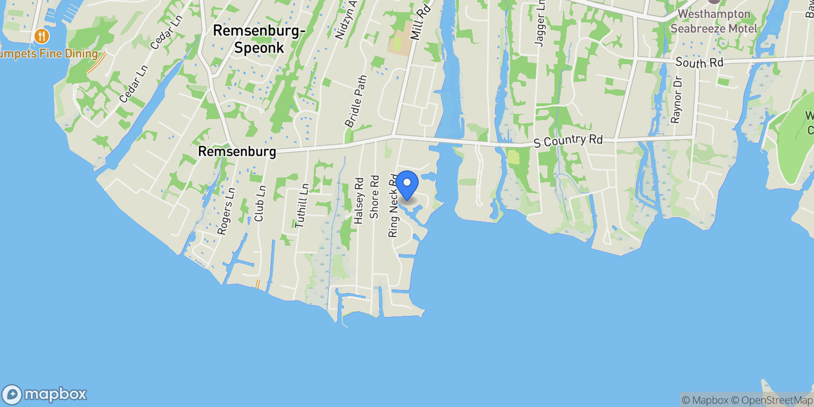 Map showing Woodcock Lane, Westhampton, New York, United States.
