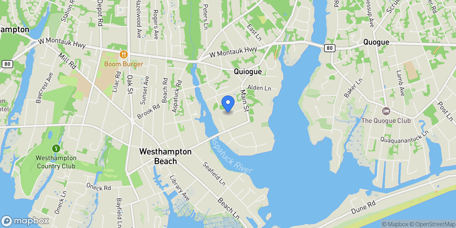 Map showing Notamiset Road, Quogue, New York, United States.