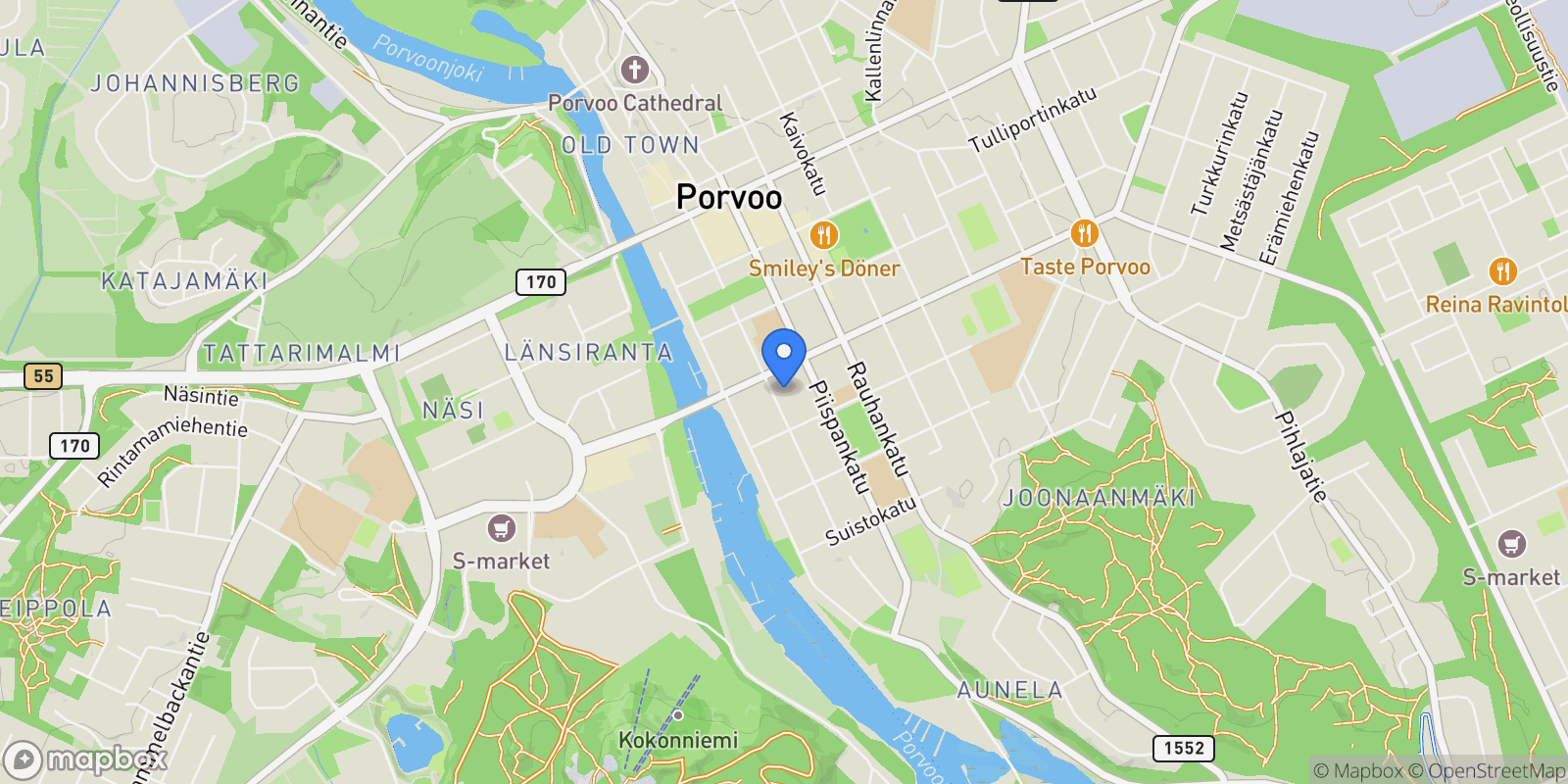 Map showing Runeberginkatu 17, 06100 Porvoo, Finland, Porvoo, Uusimaa, Finland.