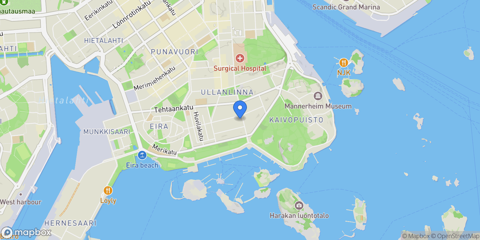 Map showing Neitsytpolku 6, 00140 Helsinki, Finland, Helsinki, Uusimaa, Finland.