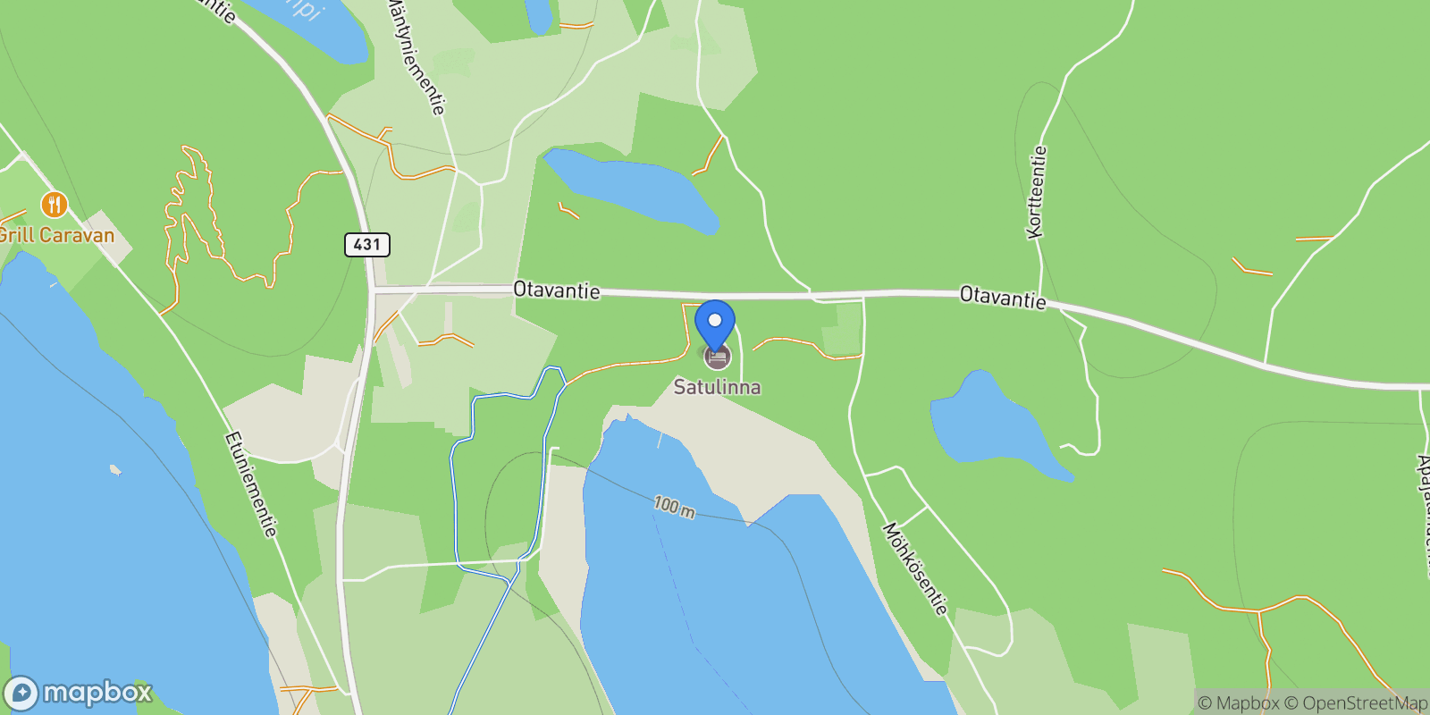 Map showing Yrttitie 21, 52550 Hirvensalmi, Finland, South Savo, Finland.