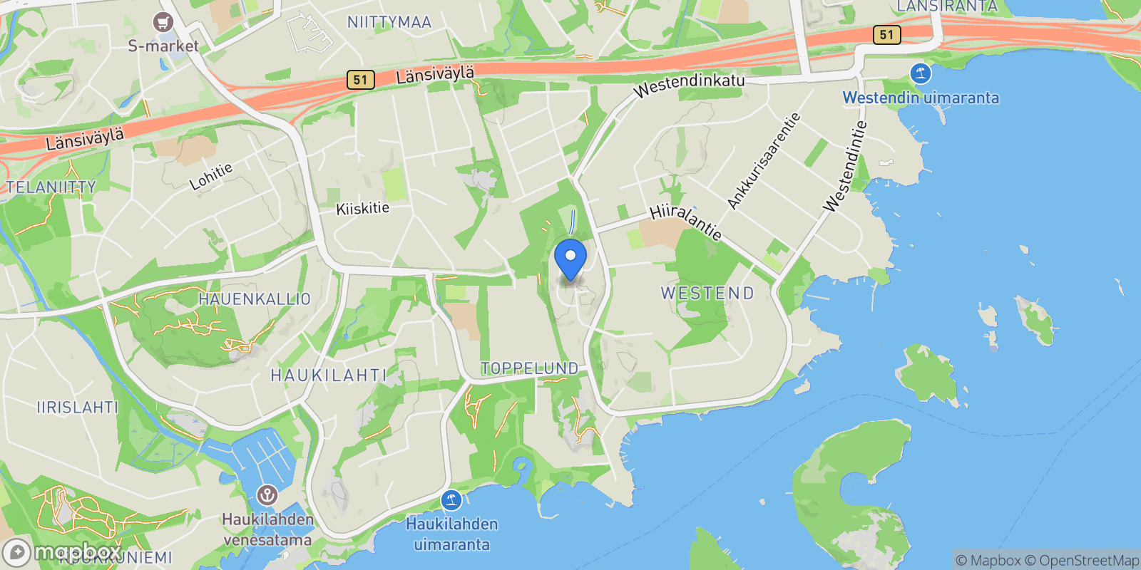Map showing Itälinnake 10, 02160 Espoo, Finland, Lahnus, Uusimaa, Finland.