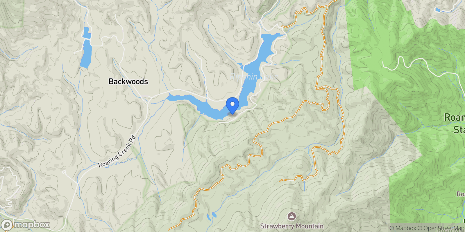 Map showing 342 Ripshin Lake Road, Roan Mountain, TN 37687, Roan Mountain, Tennessee, United States.