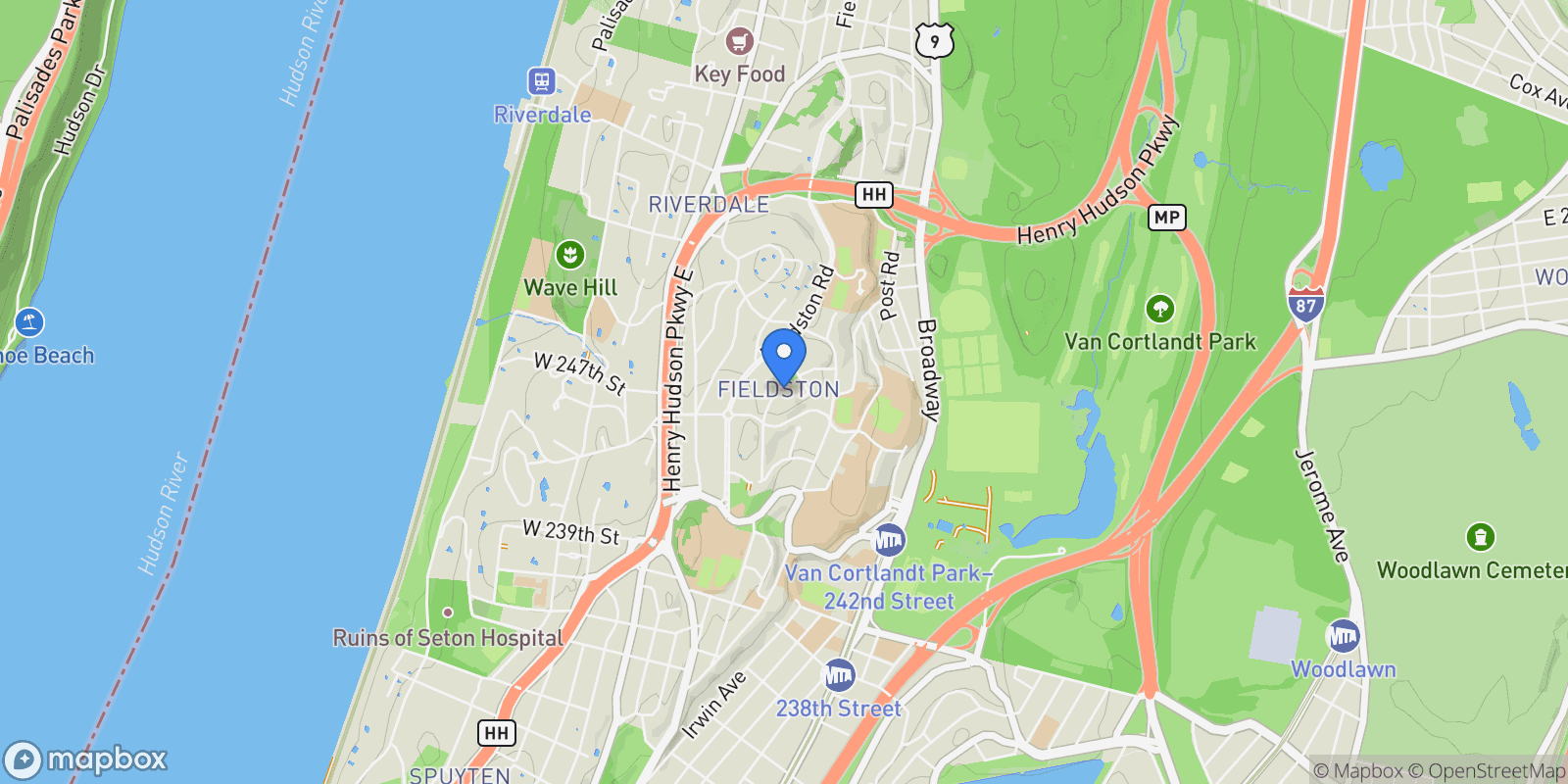 Map showing 4650 Livingston Avenue, New York, New York, United States.
