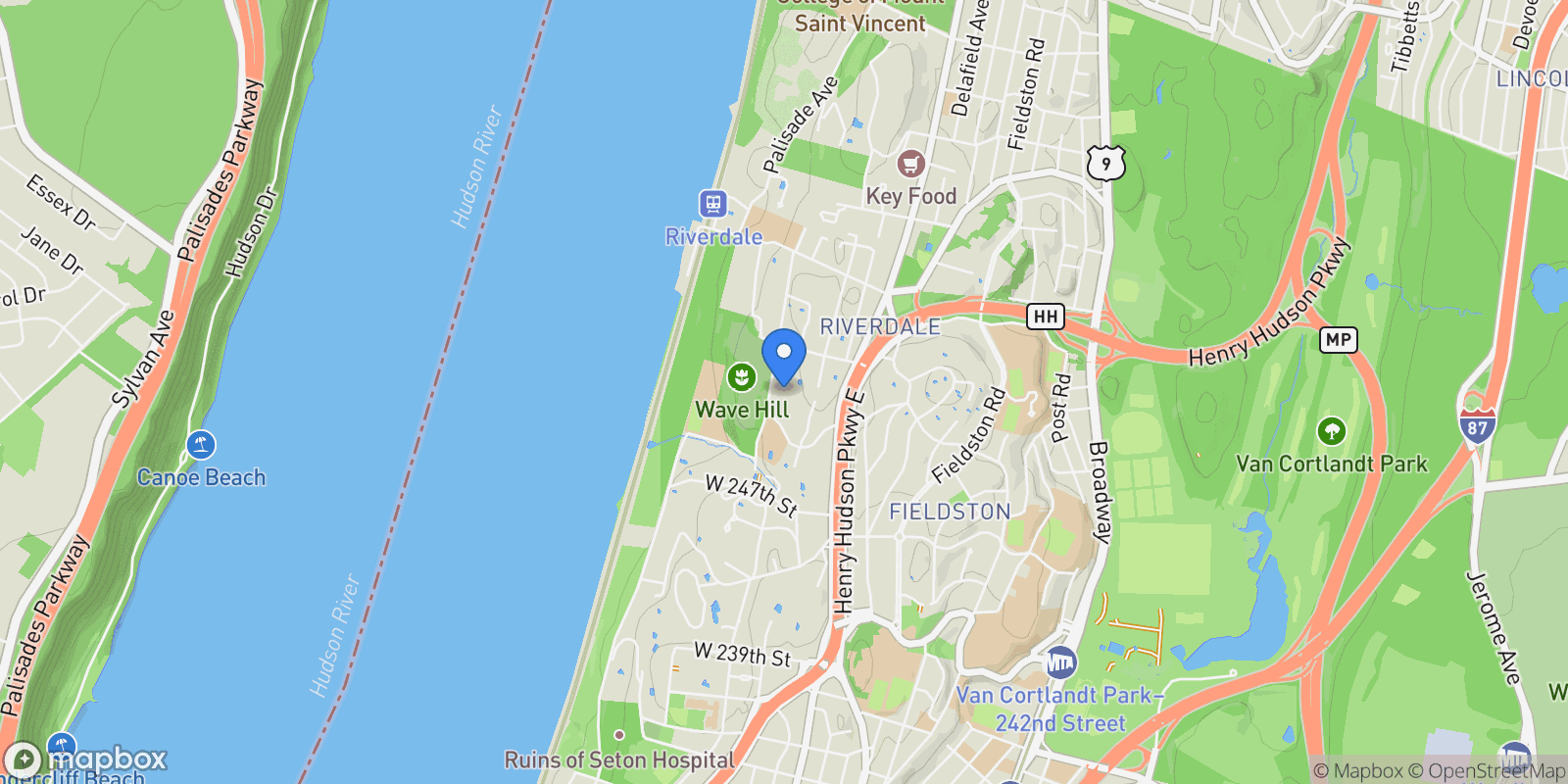 Map showing 4970 Independence Avenue, New York, New York, United States.