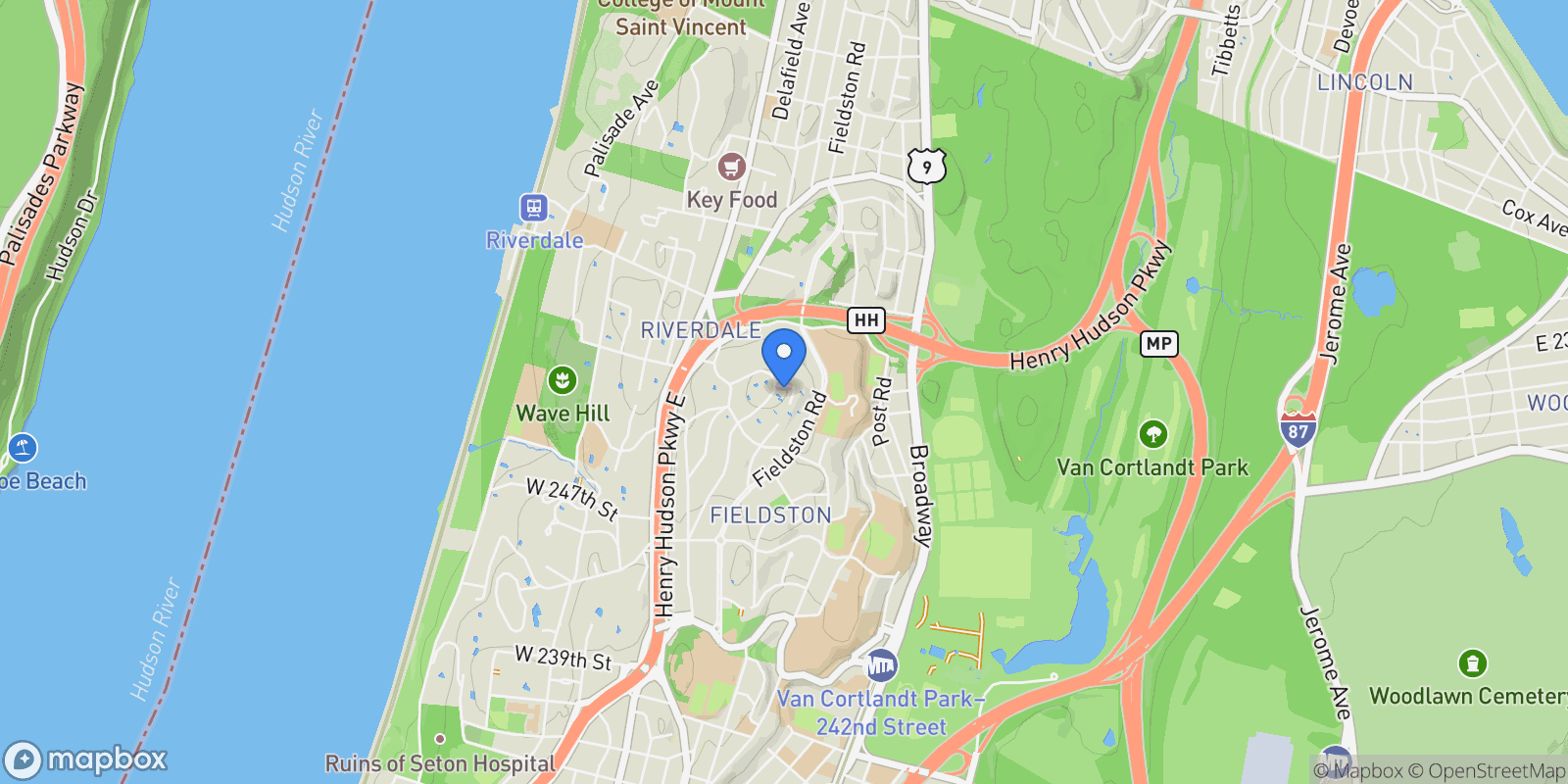 Map showing 5041 Goodridge Avenue, New York, New York, United States.