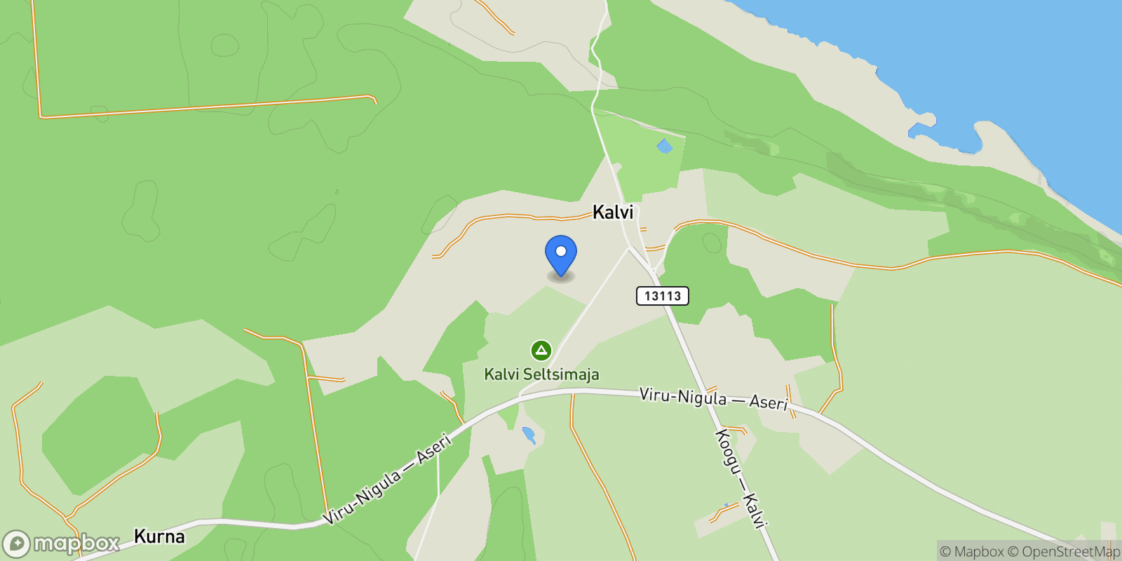 Map showing Kalvi, Kalvi, Lääne-Viru County, Estonia.