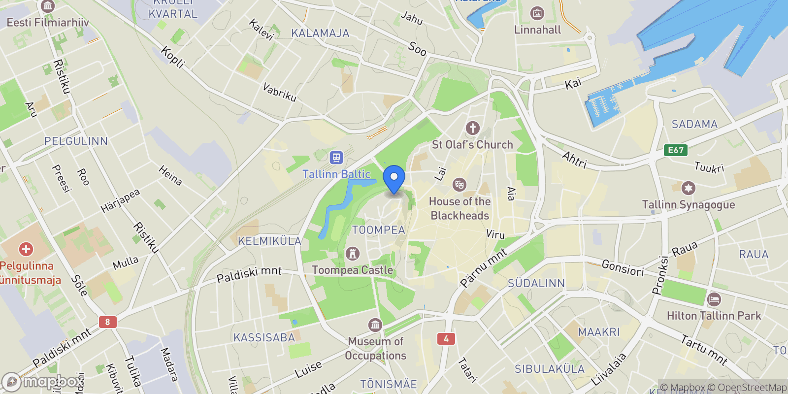 Map showing Rahukohtu tn, Tallinn, Harju County, Estonia.