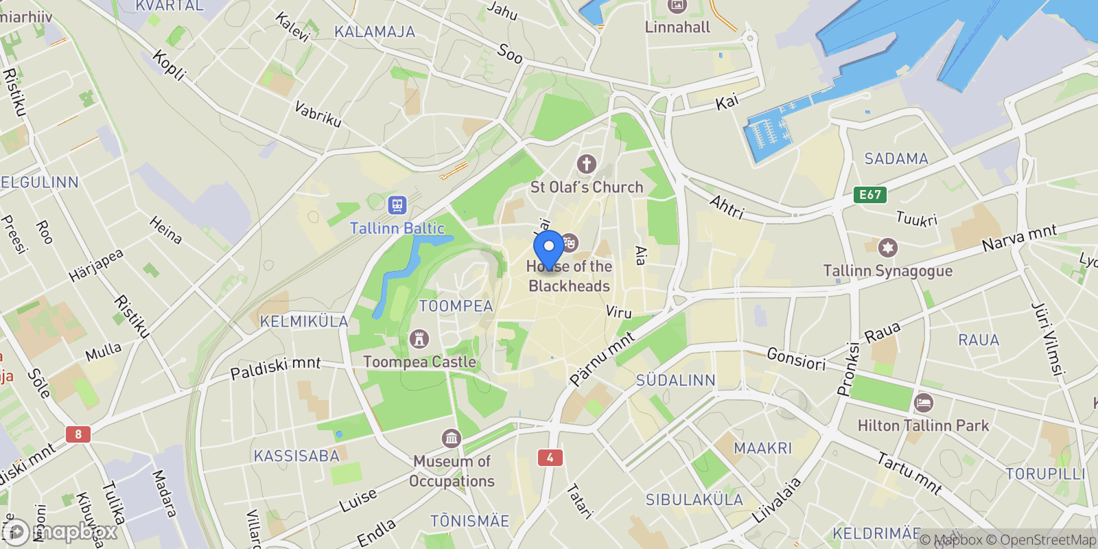 Map showing Tallinn, Harju County, Estonia.