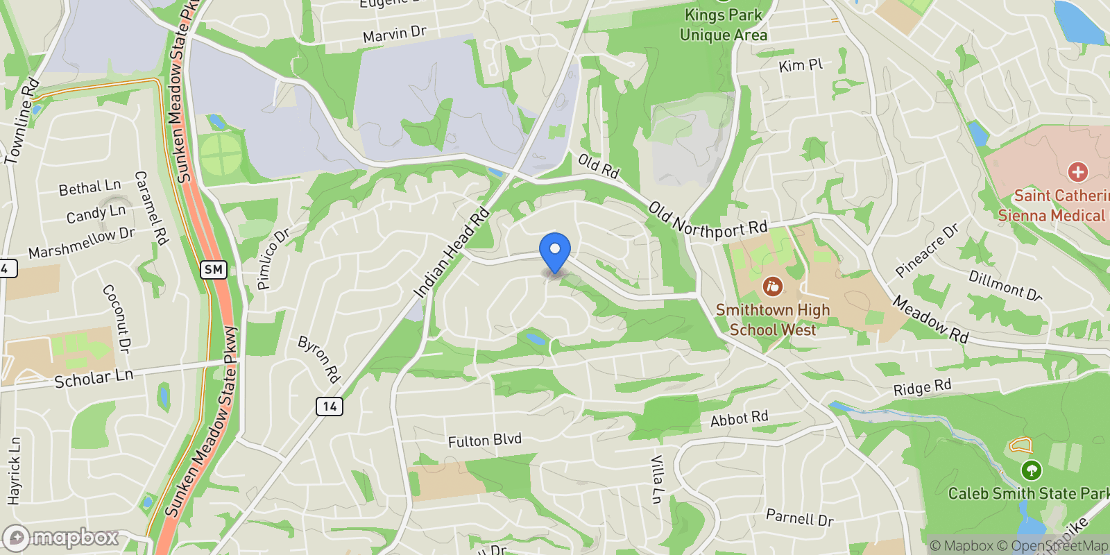 Map showing 63 Fleetwood Road, Commack, NY, 11725, USA, Commack, New York, United States.