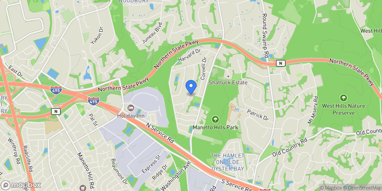 Map showing 9 Princeton Drive, Plainview, NY, 11803, USA, Plainview, New York, United States.