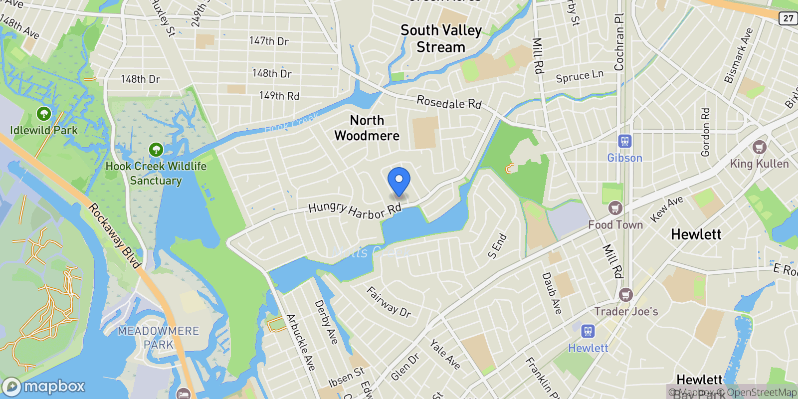 Map showing 5 Valley Lane W, North Woodmere, NY, 11581, USA, Valley Stream, New York, United States.