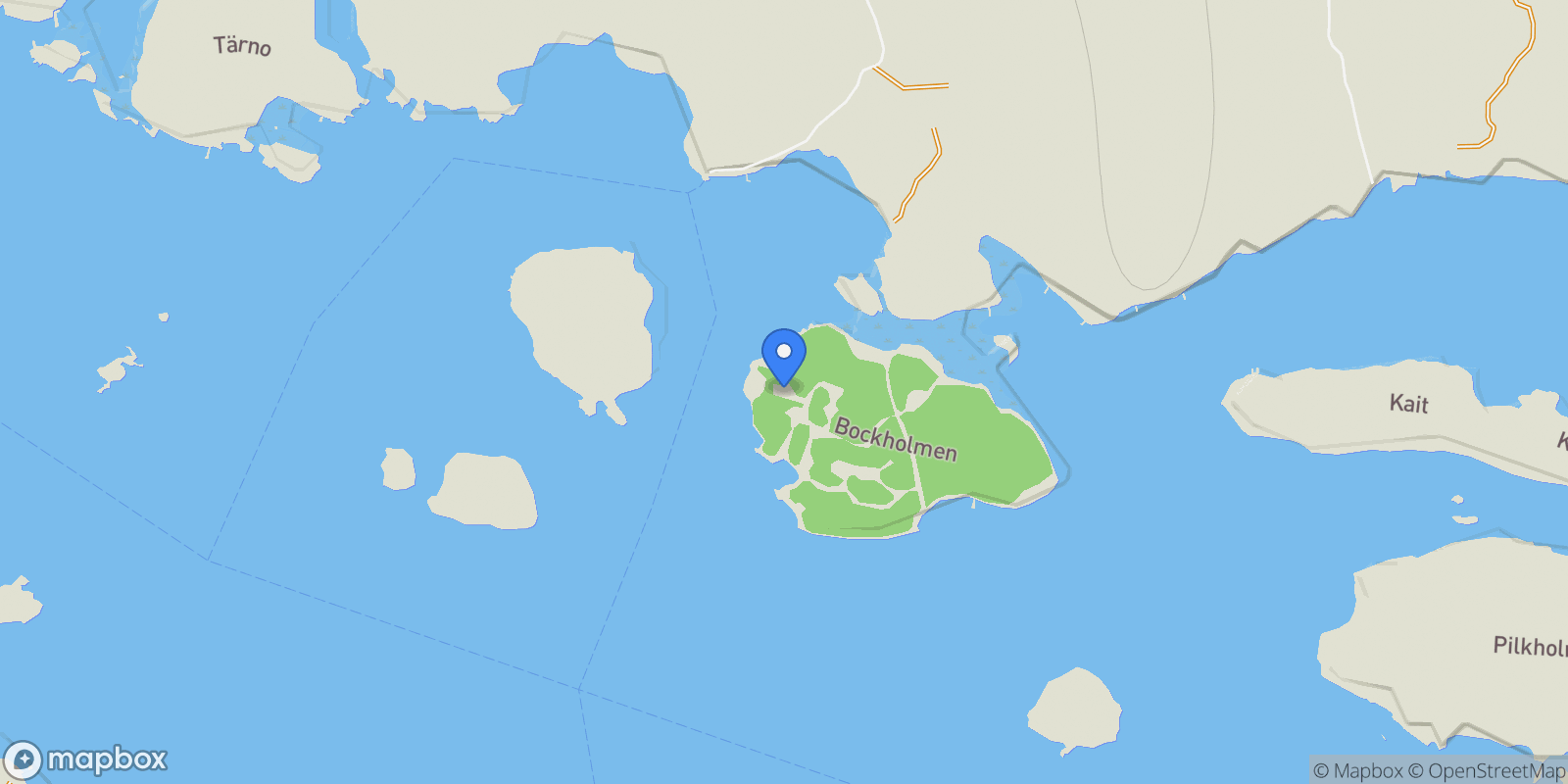 Map showing Bockholmen, Parainen, 18 21750, Pargas, Finland.