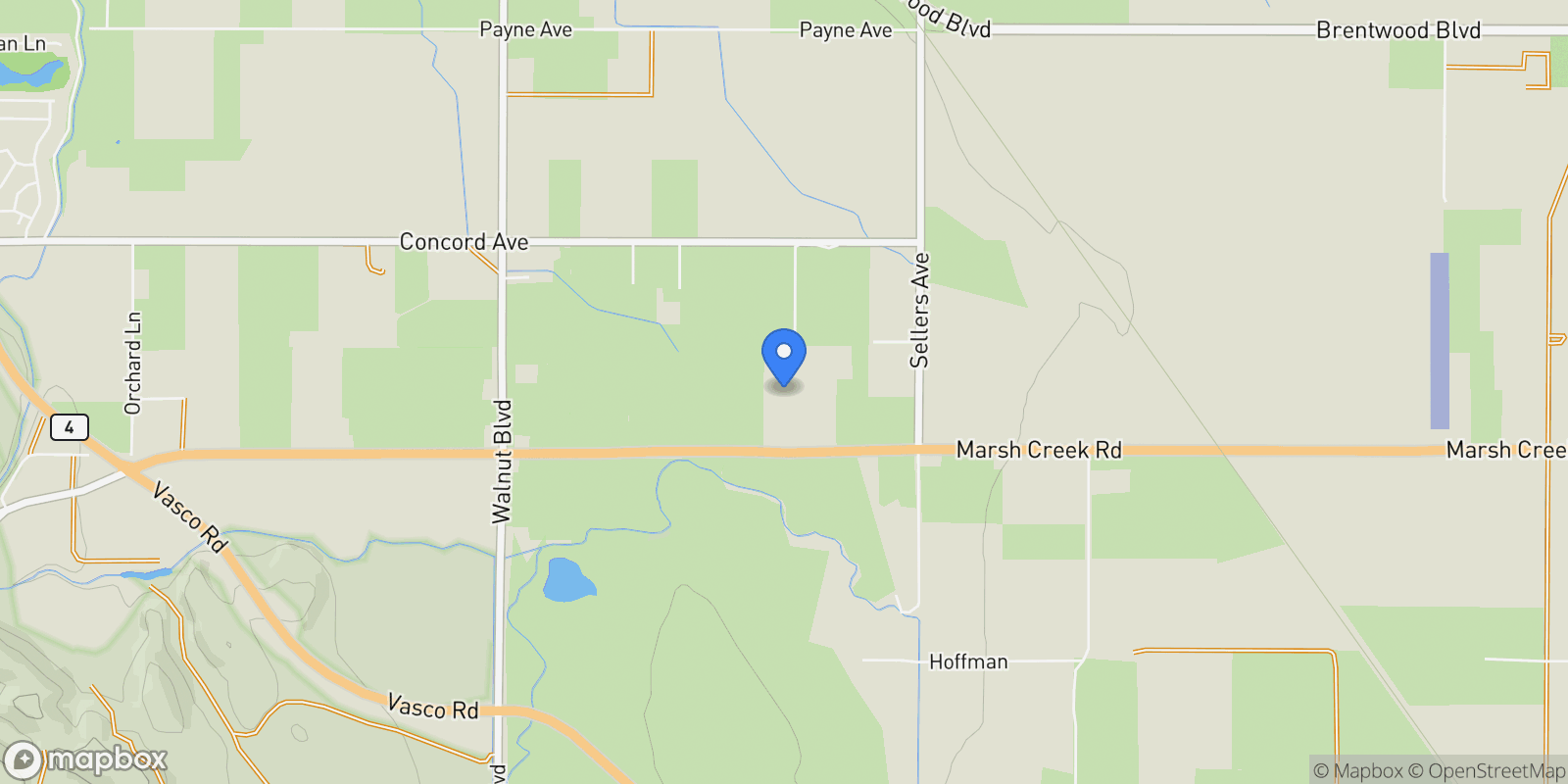 Map showing 23701 Marsh Creek Rd, Brentwood, California, United States.