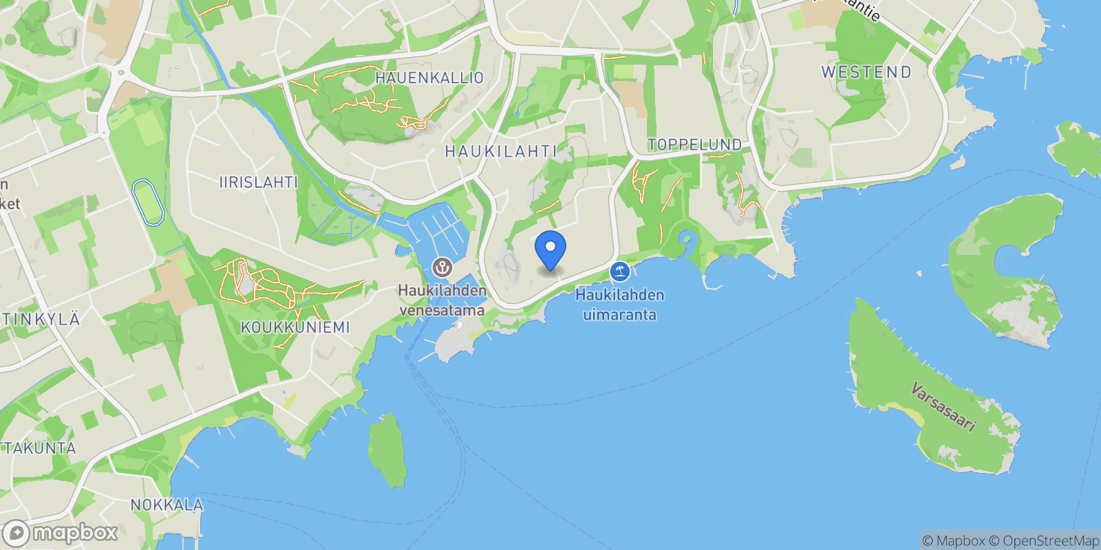 Map showing Mellstenintie 13 A, Espoo, 18 02170, Lahnus, Uusimaa, Finland.