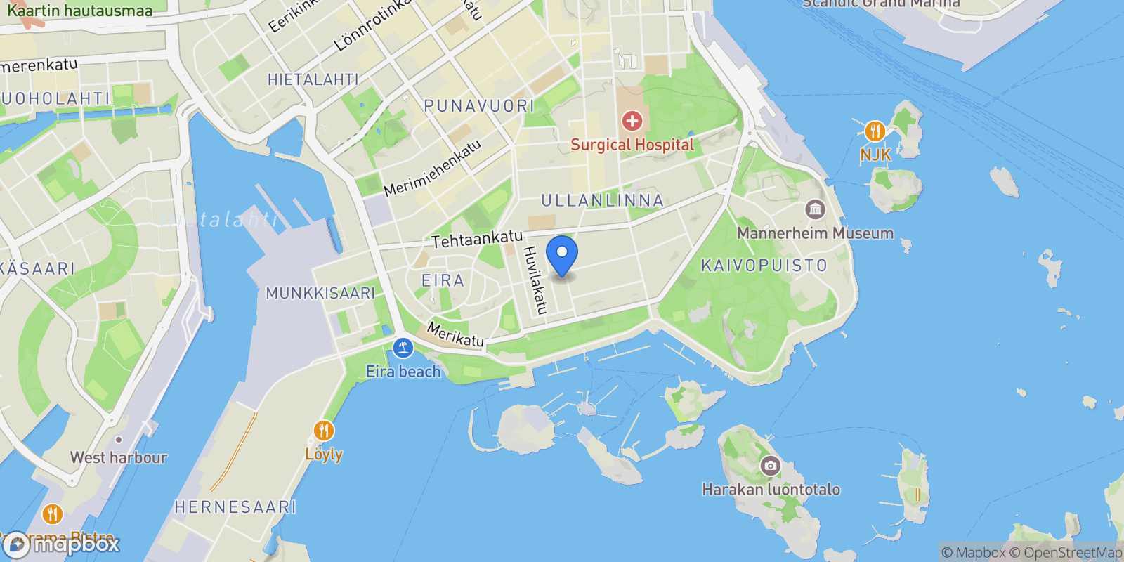 Map showing Kapteeninkatu 8 F 38, Helsinki, 18 00140, Helsinki, Uusimaa, Finland.