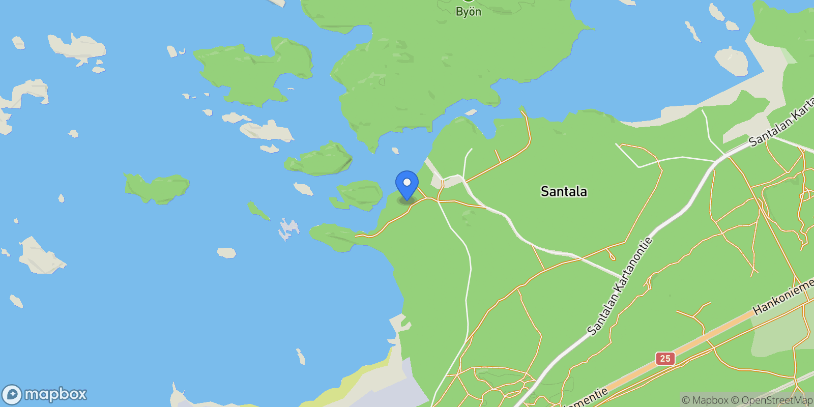 Map showing Svärtisholmen 34, Hanko, 18 10900, Finland.