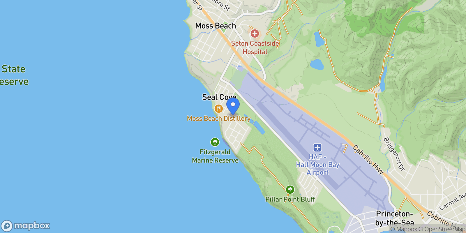 Map showing 855 San Ramon Avenue, Montara, California, United States.