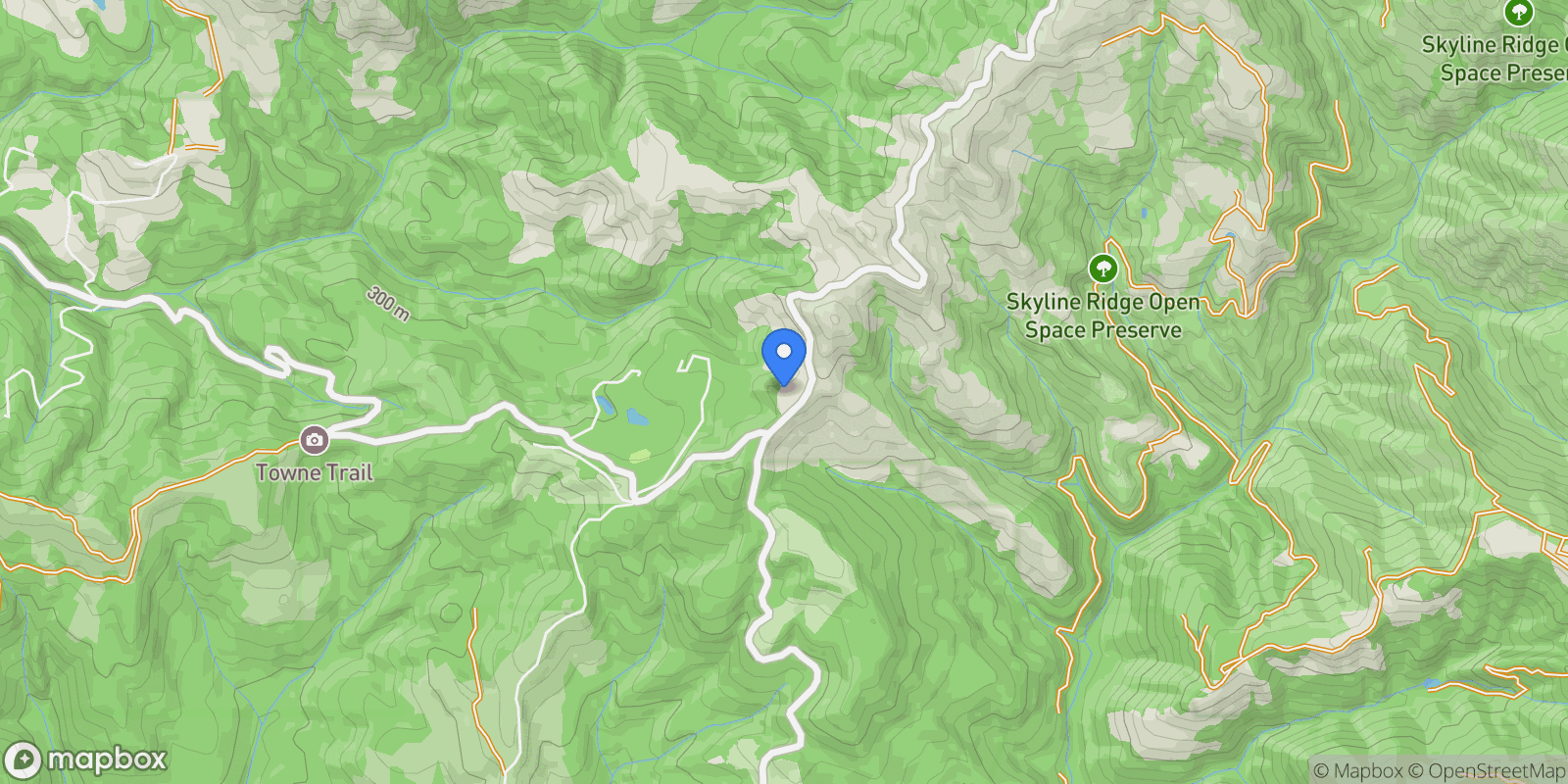 Map showing 7405 Alpine Road, La Honda, California, United States.