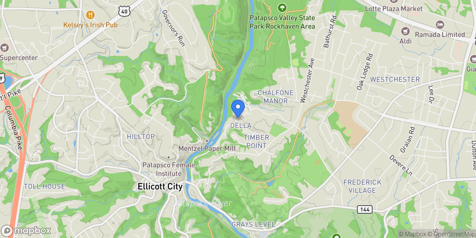 Map showing 720 Mary Jo Way, Ellicott City, MD 21043, Ellicott City, Maryland, United States.