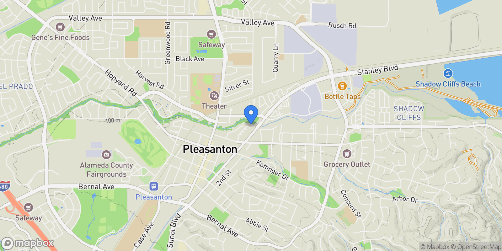 Map showing 4189 Tessa Pl, Pleasanton, California, United States.