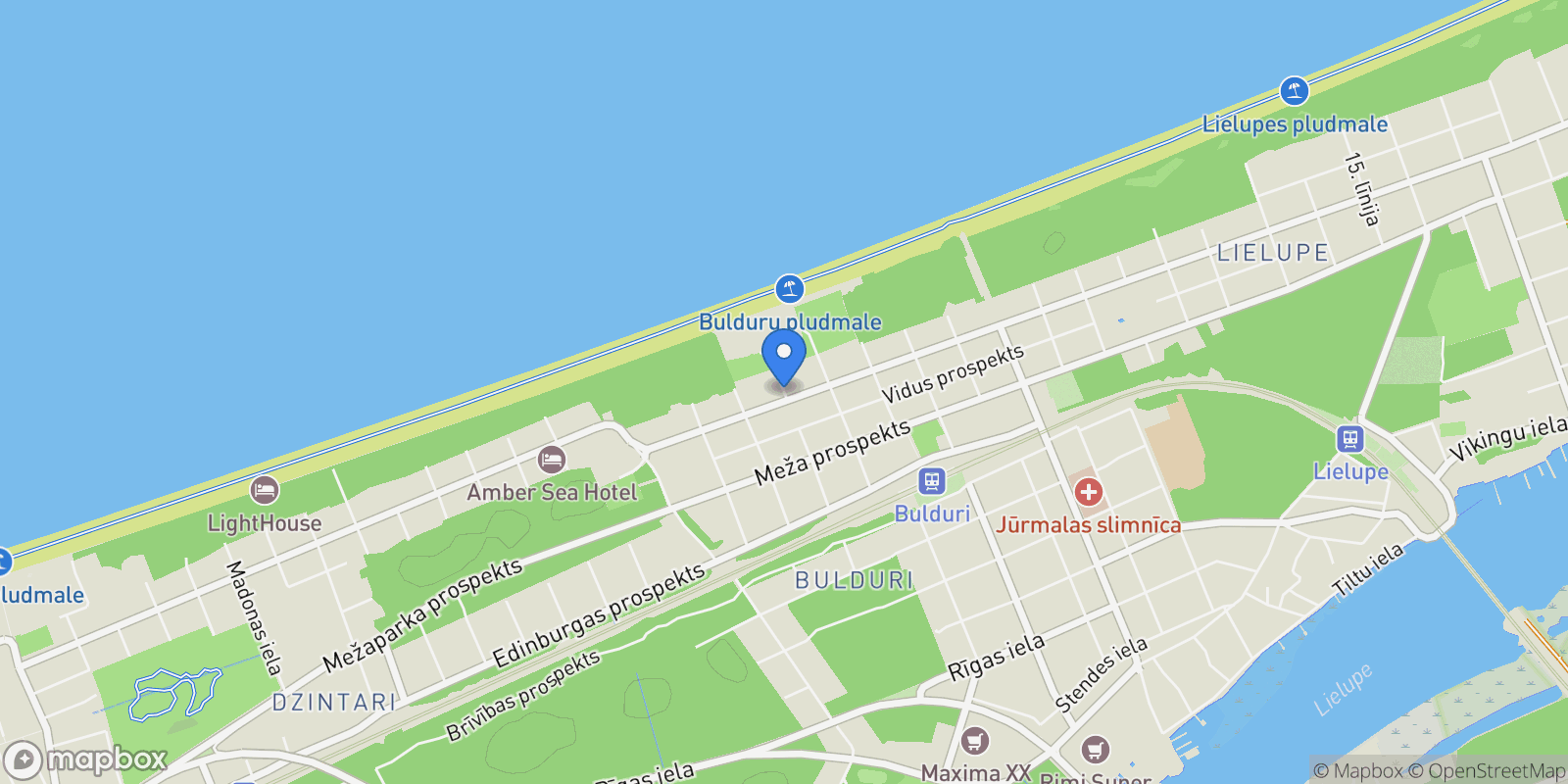 Map showing 3.line 2, Jurmala, JUR, Jūrmala, Latvia.