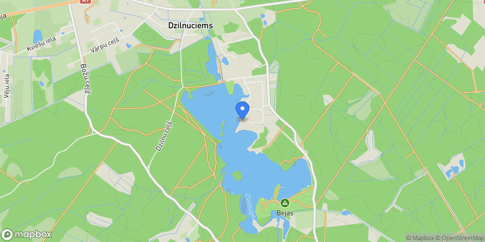 Map showing Parka aleja 8, Marupe, 062 LV-2107, Dzilnuciems, Latvia.