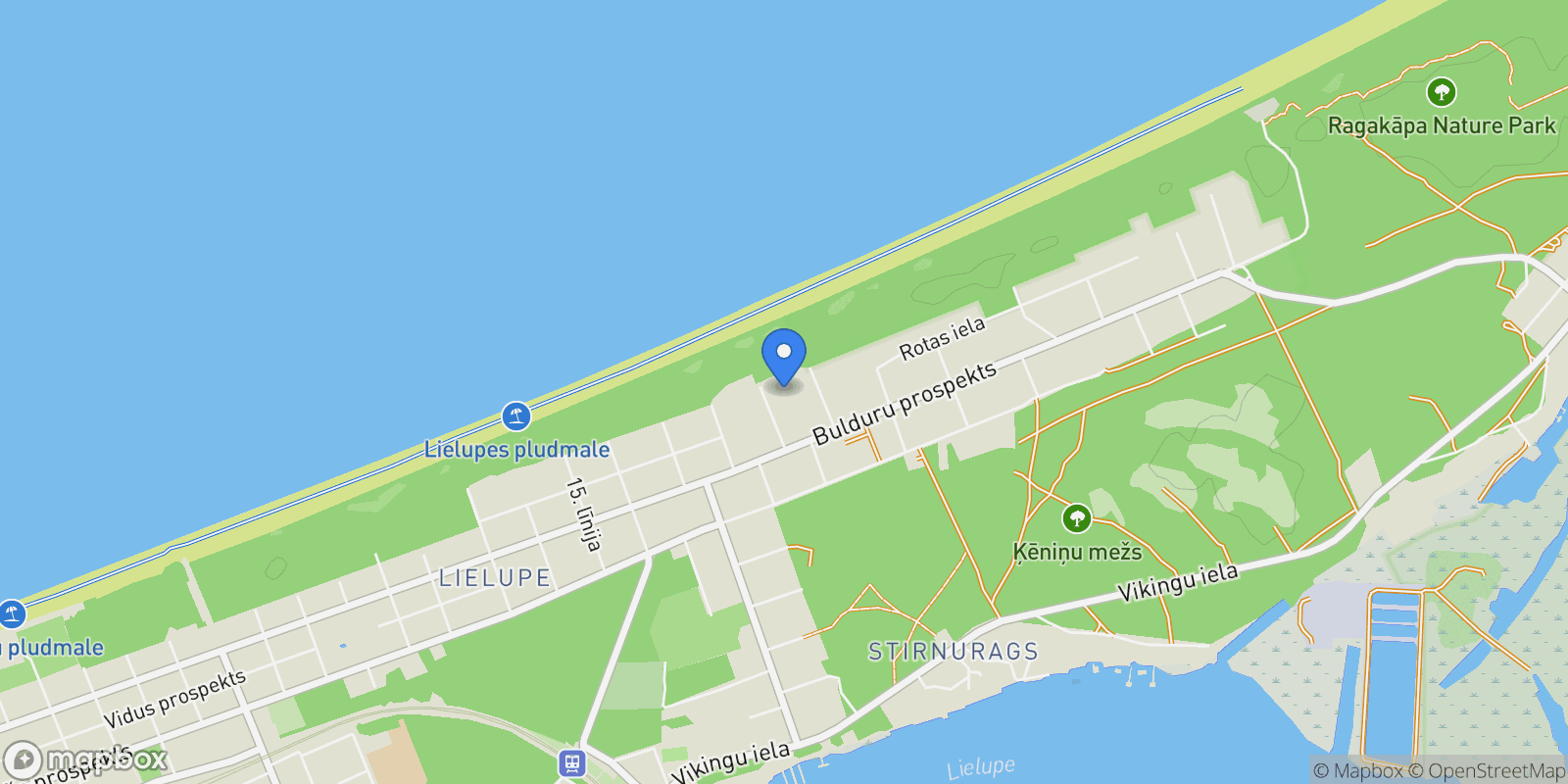 Map showing 19. line 1, Jurmala, JUR LV-2010, Jūrmala, Latvia.
