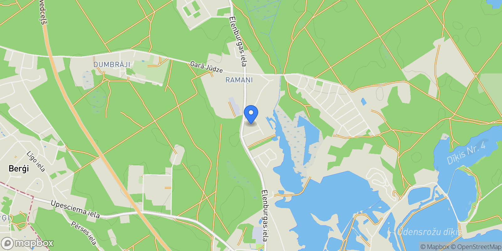 Map showing Plumju street 2 A, Upesciems, RIX, Upesciems, Latvia.