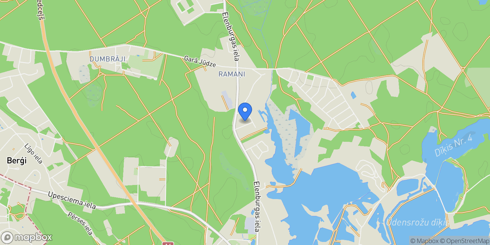 Map showing Upenu street 5, Upesciems, RIX, Upesciems, Latvia.