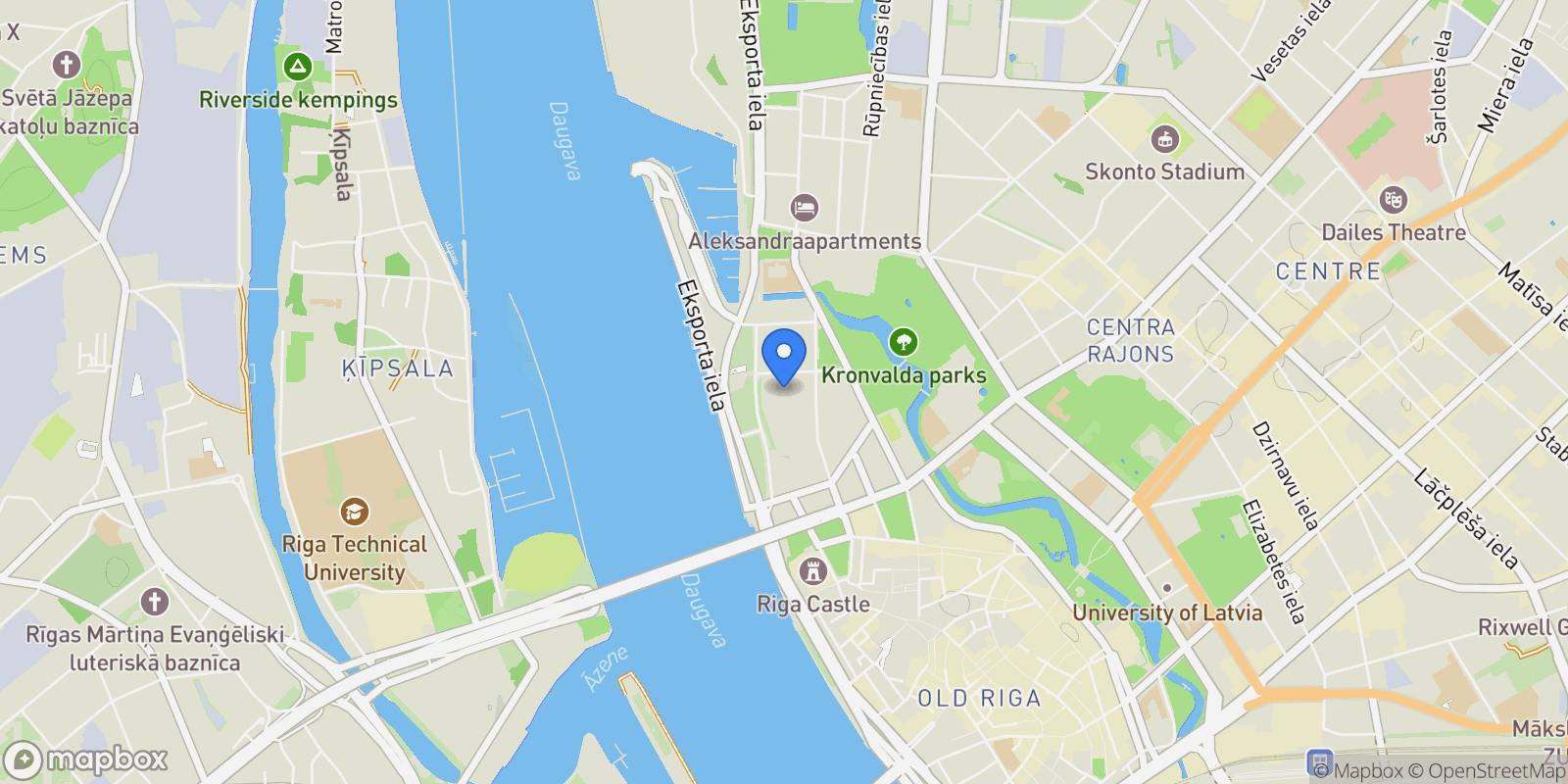 Map showing Republikas Square 3-901, Riga, RIX LV-1010, Riga, Latvia.