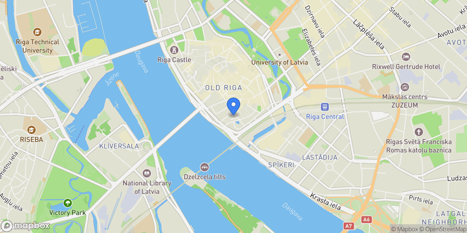 Map showing Kungu Street 25-56, Riga, RIX LV-1050, Riga, Latvia.