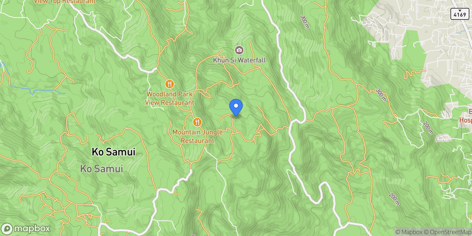Map showing Koh Samui, Surat Thani, Thailand.