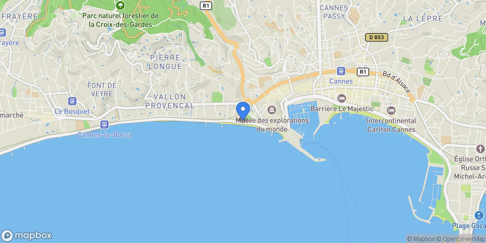Map showing 3 b Avenue Laugier, Cannes, Provence-Alpes-Côte d'Azur, France.