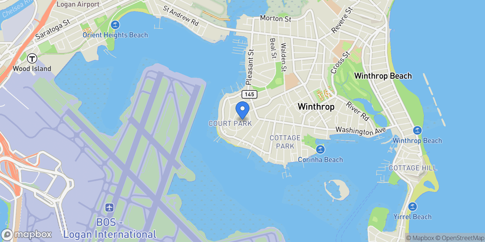 Map showing 66 Lowell Road , Winthrop, MA 02152, Winthrop, Massachusetts, United States.