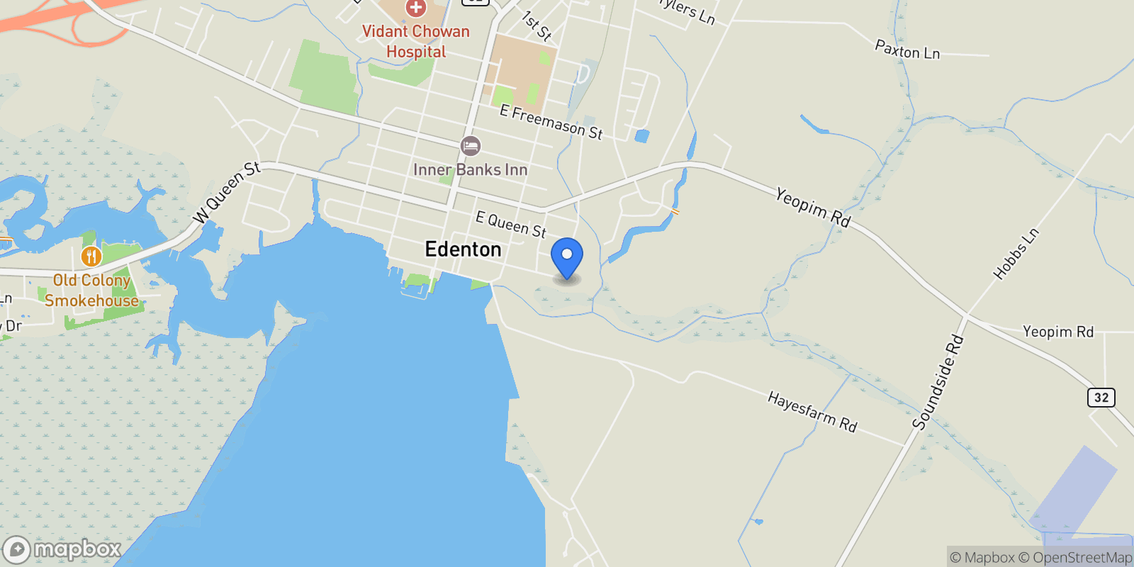 Map showing 723 McMullan Ave Unit #604, Edenton, NC 27932, Edenton, North Carolina, United States.