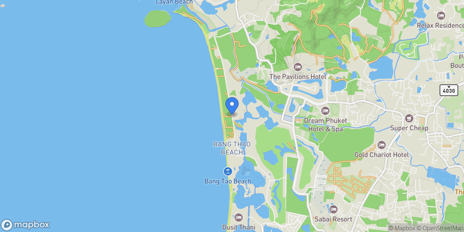 Map showing Tambon, ตำบลเชิงทะเล อำเภอถลาง ภูเก็ต 83110, Thailand, Choeng Thale, Phuket, Thailand.
