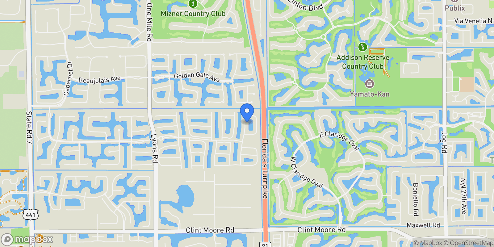 Map showing 17060 Teton River Road, Boca Raton, FL 33496, Boca Raton, Florida, United States.