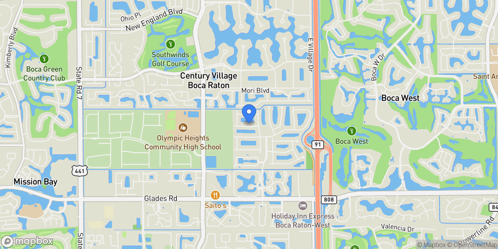 Map showing 8553 Shoreacres St, Boca Raton, FL 33434, Boca Raton, FL, United States.