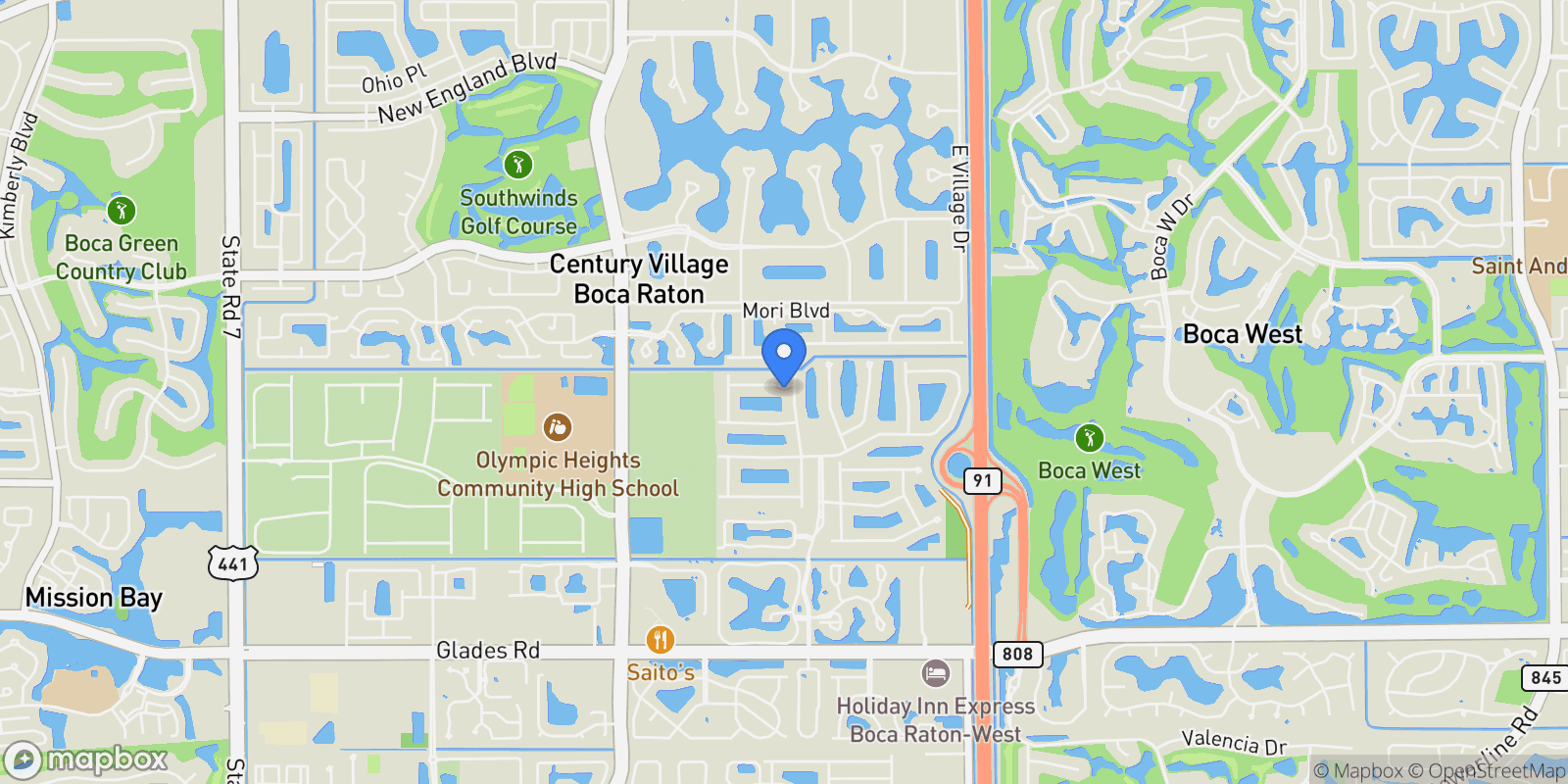 Map showing 8522 Ganton Drive, Boca Raton, FL 33434, Boca Raton, Florida, United States.