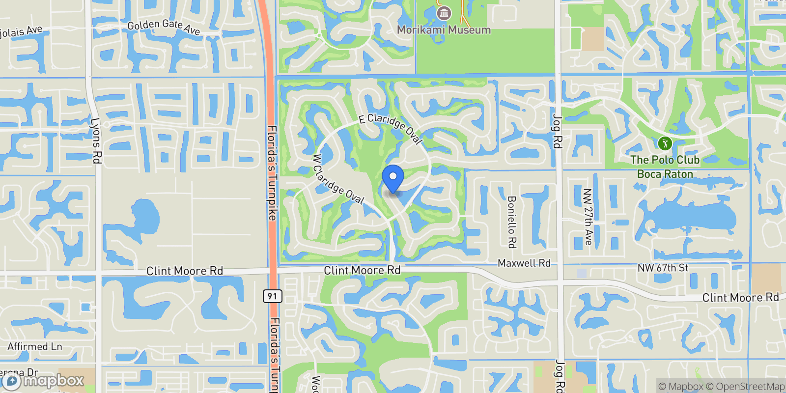 Map showing 7328 Ballantrae Ct, Boca Raton, FL 33496, Boca Raton, Florida, United States.