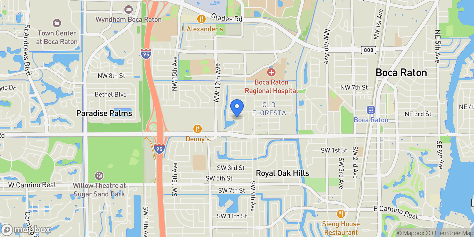 Map showing 299 NW 10th Court, Boca Raton, FL 33486, Boca Raton, Florida, United States.