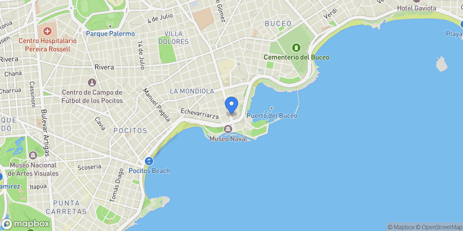 Map showing Luis Alberto de Herrera 1042 Panamerican Building, Montevideo, MO, Montevideo, Departamento de Montevideo, Uruguay.