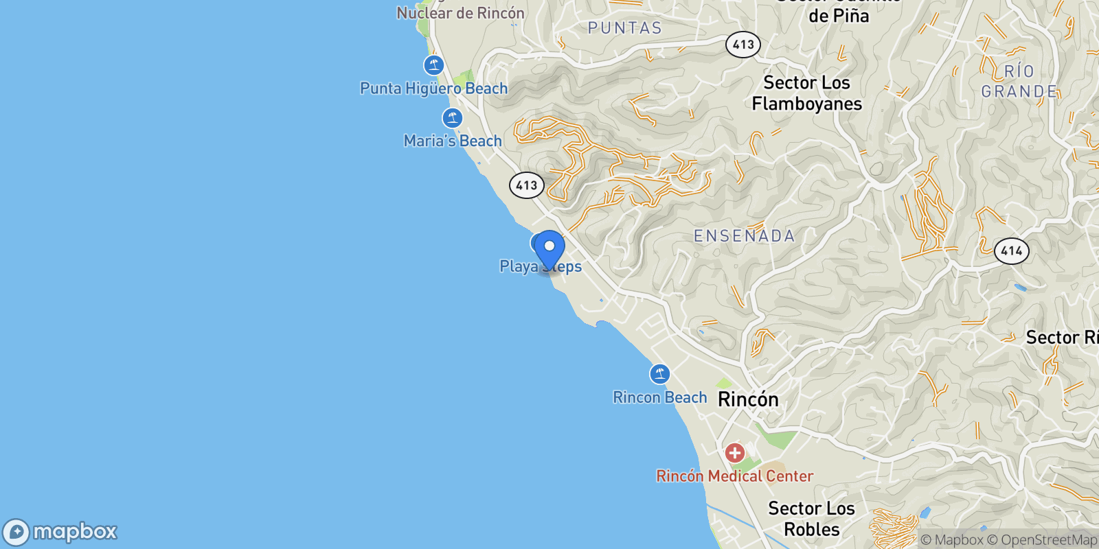 Map showing Rincon CARR 413 KM HM 1.8, Rincon, New Mexico, United States.